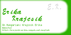 erika krajcsik business card